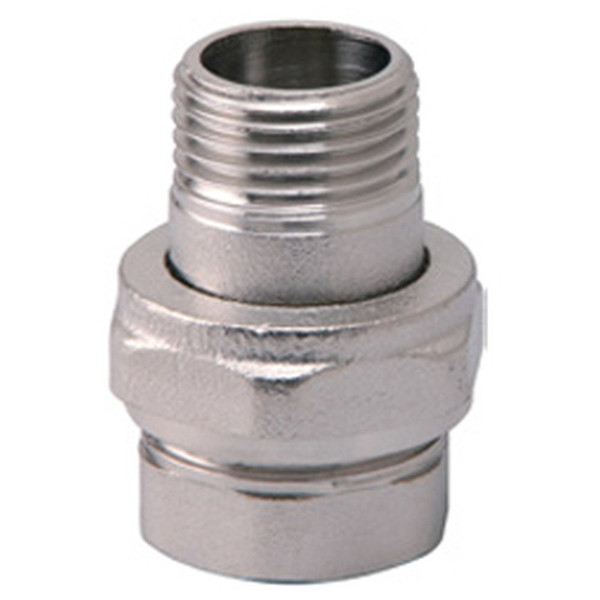 Соединитель VIEIR прямой, разъемный (американка), конусный ВН 11/2" никел. HJKN77