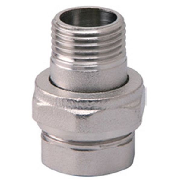 Соединитель VIEIR прямой, разъемный (американка), конусный ВН 3/4" никел. HJKN44