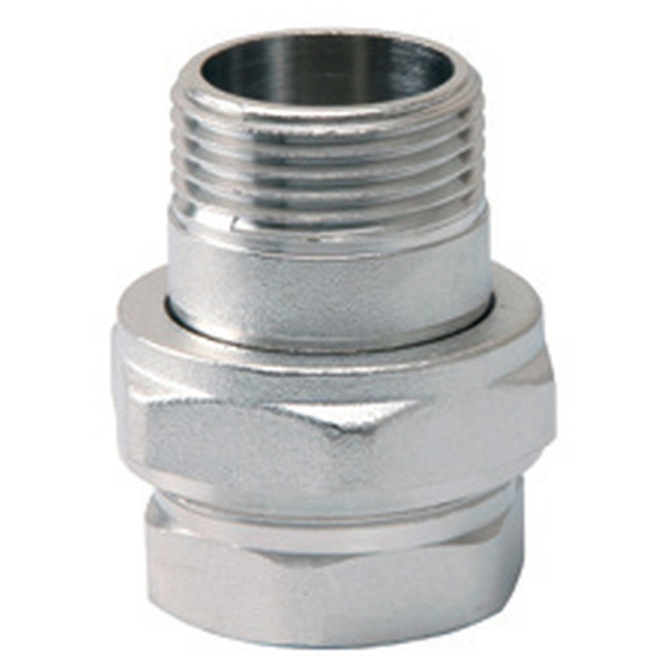 Соединитель VIEIR прямой, разъемный (американка), под прокладку ВН 1/2" никел. HJKN33