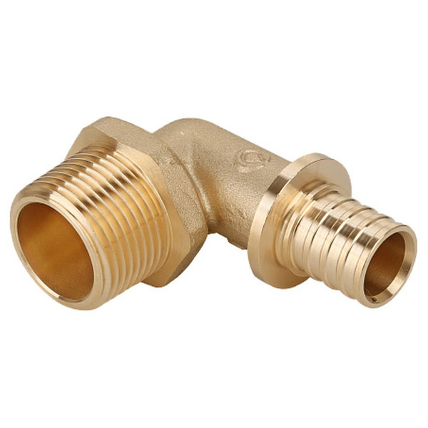 Угольник-переходник Gappo с наружной резьбой латунный 20-R 1/2"