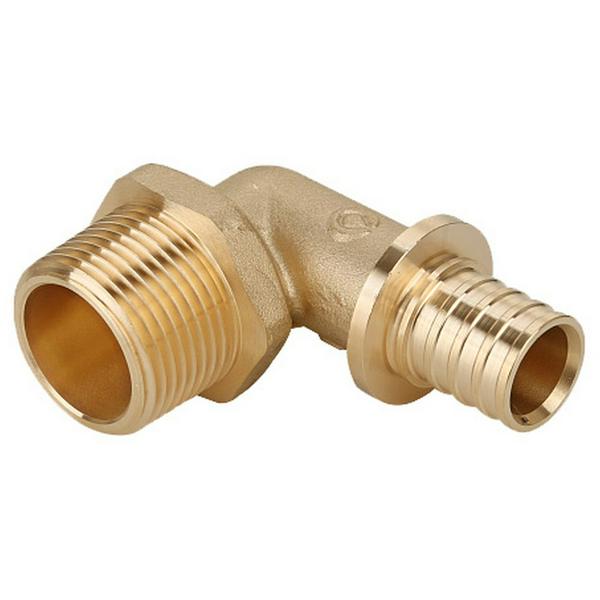 Угольник-переходник Gappo с наружной резьбой латунный 32-R 3/4"