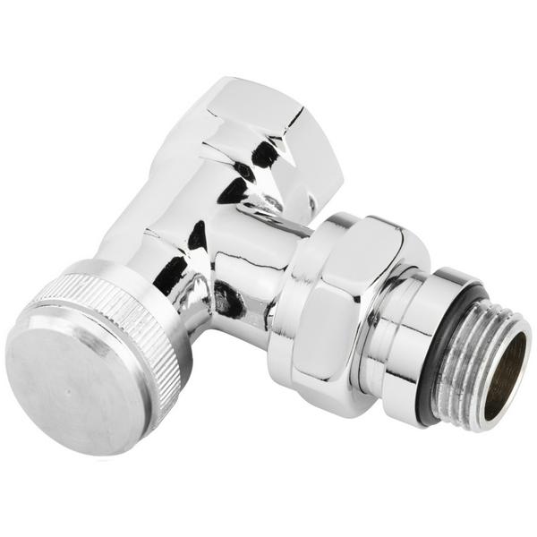 Клапан запорный угловой 1/2" RLV-15CX хромированный (Danfoss) (003L0273)