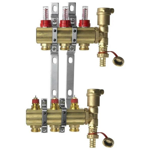 Коллекторная группа со встроенными расходомерами 3 выхода 1" ЕК 3/4" FHF-3F (088U0723) (Danfoss)