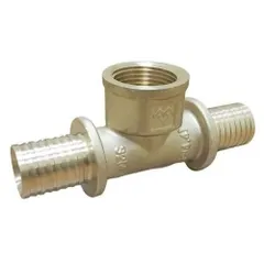 Изображение товара Тройник VARMEGA Slide-fit ВР, 16х1/2", латунь, аксиальный, VM51111