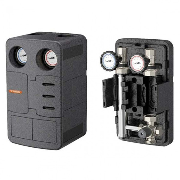 Группа насосная Varmega V-Flow, термосмесит. клапан, DN25, б/насоса, нерж.сталь, VMPG11-250000