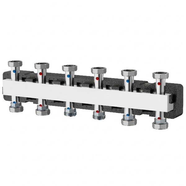 Коллектор распределительный Varmega V-Flow, нерж.сталь, термоизоляция, 5 выходов, VMPG14-000005