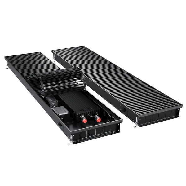 Конвектор внутрипольный Royal Thermo ATRIUM TURBO-80/300/2500-DG-U-BL