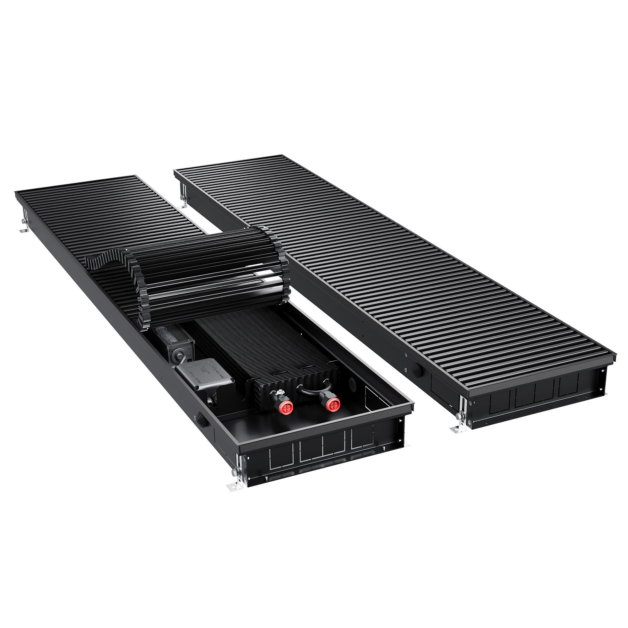 Конвектор внутрипольный Royal Thermo ATRIUM TURBO-80/300/2500-DG-U-BL