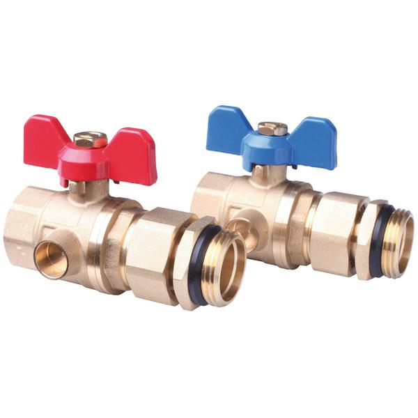 Краны шаровые с накидной гайкой FHF-BV 1" комплект 2 шт. (088U0822) (088U586) (Danfoss)