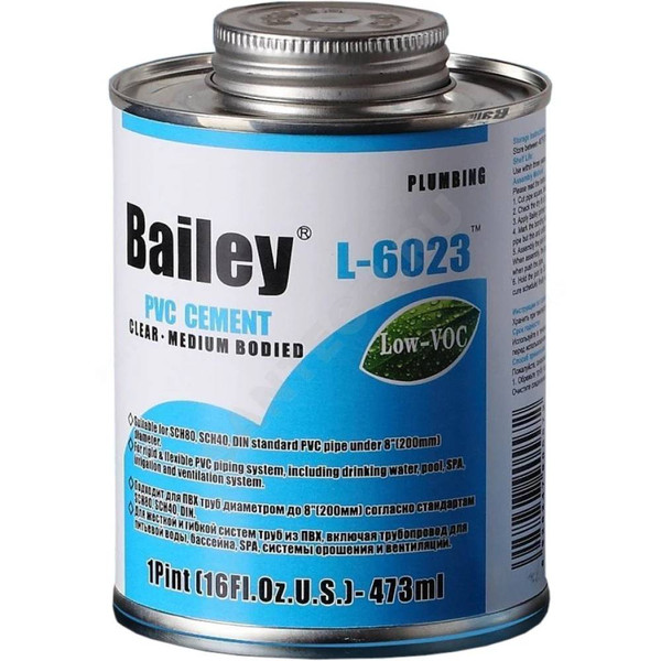 Клей для труб ПВХ Bailey L-6023 (473 мл)