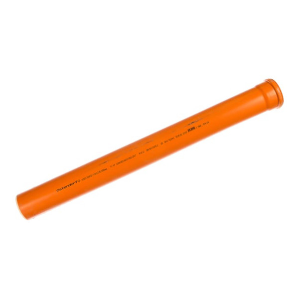 Труба Ostendorf 110x1000 мм KGEM Наруж.кан. PVC рыжий