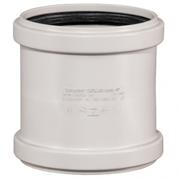 Муфта Ostendorf 56 двойная SKMM бесшумная светло-серая PP-MD