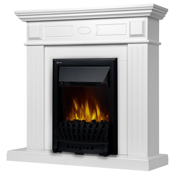 Каминокомплект: Очаг Electrolux Classic EFP/P-1020LS, портал Bianco Classic белый