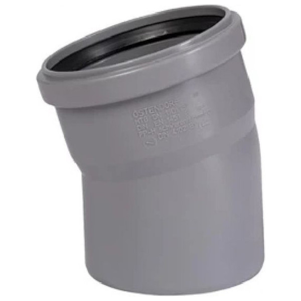 Отвод Ostendorf 50х15гр. HTB Внутр.кан. PPS серый