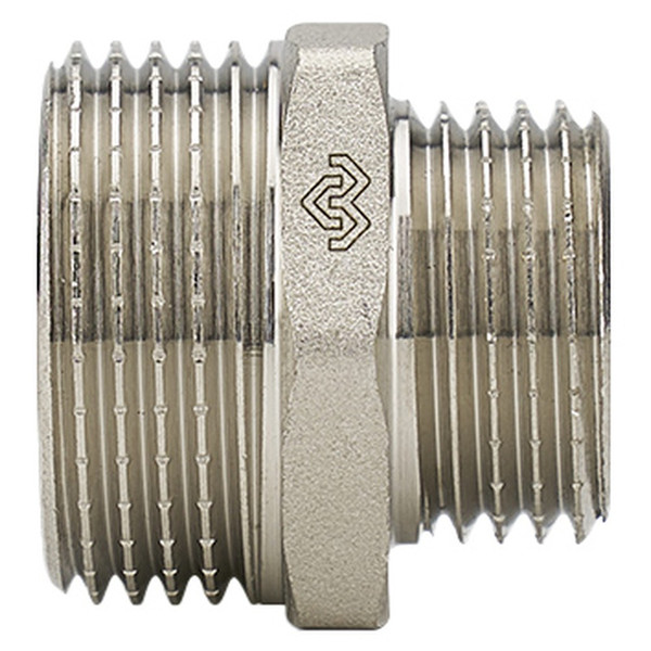 Ниппель Varmega переходной 1" x 3/4", никелированный