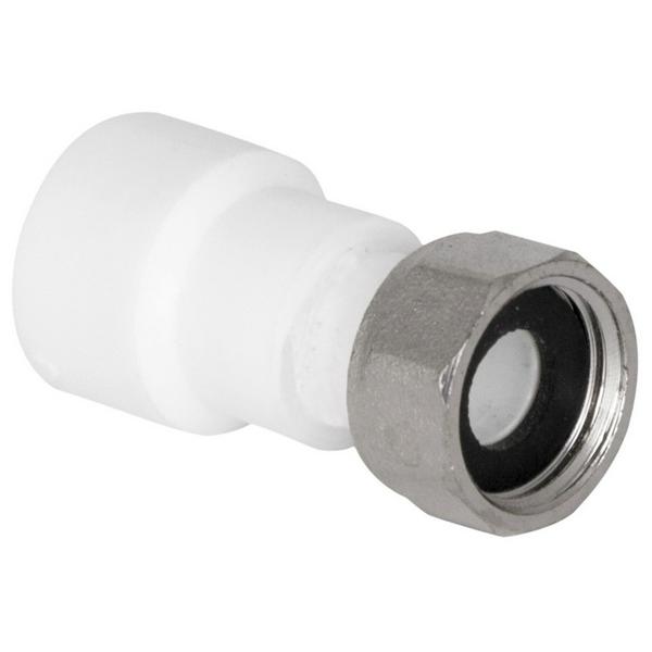 Муфта TEBO бел. PP-R с накидной гайкой 20х1/2" (50/300), арт. 030021701