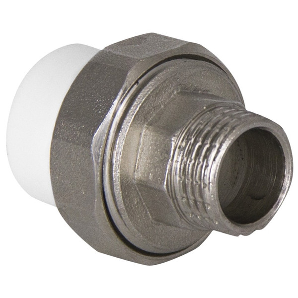 Муфта TEBO бел. PP-R комбин. разъемная (Американка) 20х1 НР O-ring (10/100), арт. 015022104