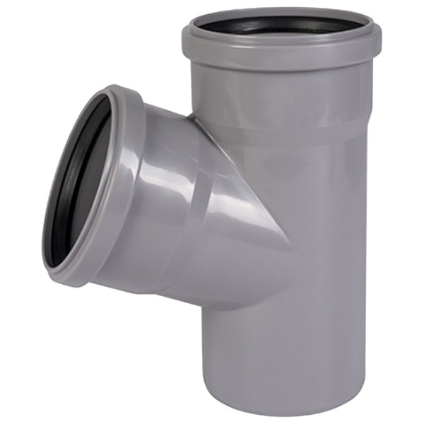 Тройник Ostendorf 110/50x67гр. HTEA Внутр.кан. PPS серый