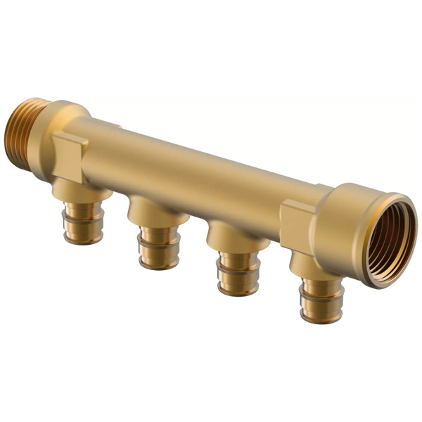 Коллектор DR-латунь 3/4" НР/ВР, 4*16 ц/ц 35мм Uponor (1023029)