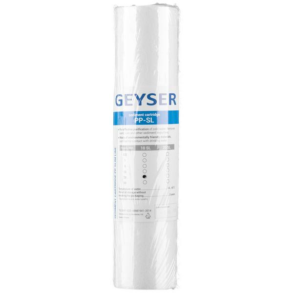 Картридж механической очистки воды SL10, 25мкм, вспененный полипропилен (28212) (Гейзер)