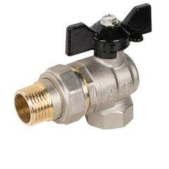 Изображение товара Кран шаровой латунный LD Pride 47.15.В-ГШ.У.Б Ду15 Ру40 угловой, вн-американка, (бабочка)