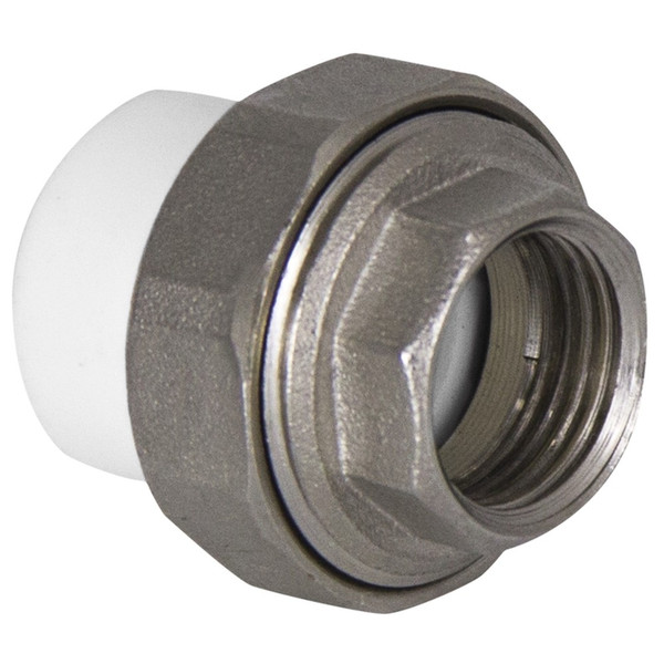 Муфта TEBO бел. PP-R комбин. разъемная (Американка) 32х 3/4" ВР O-ring
