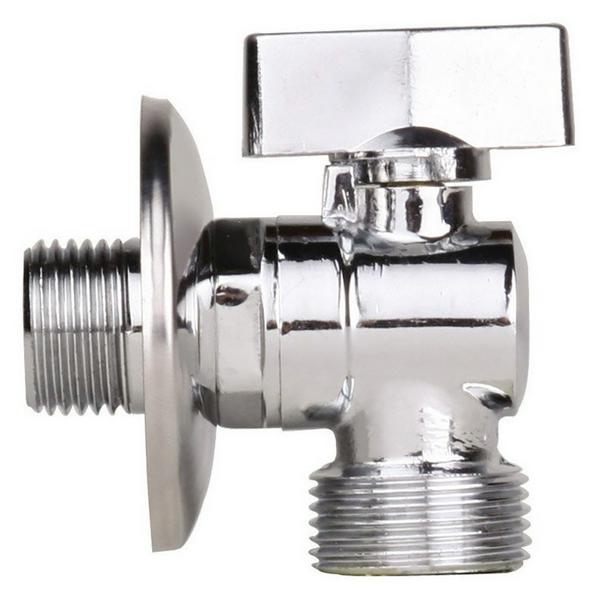 Кран шаровый угловой для подключения сантехнических приборов НН НР 1/2*3/4 (JIF 261) уп 20 шт