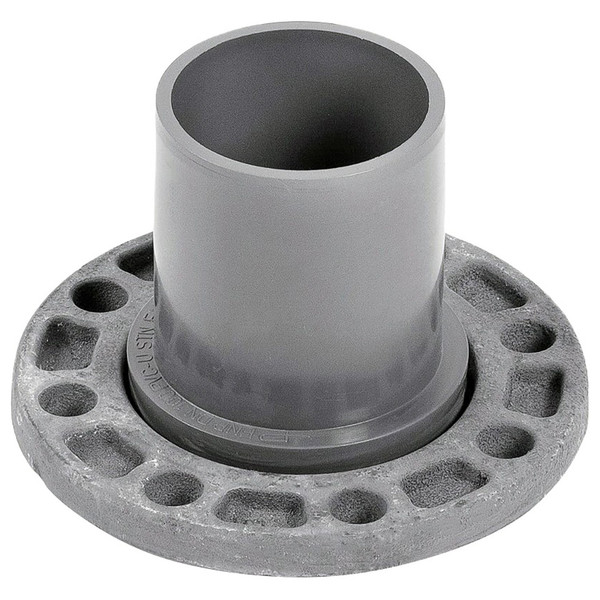 Патрубок ХЕМКОР гладкий с металлическим фланцем 110х100 мм