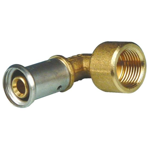 Угольник HENCO 90гр ВР латунь пресс, 16x1/2"