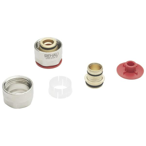 Соединение REHAU RAUTHERM S резьбозажимное 17х2,0х3/4" с евроконусом, никелир. латунь