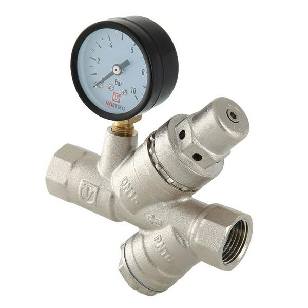 Клапан подпиточный Valtec 1/2" с фильтром мех.очистки и манометром VT.515.N.04