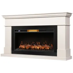 Изображение товара Каминокомплект: Очаг Royal Thermo Aurora RTFP/P-AR40LS, портал California 40, молочный