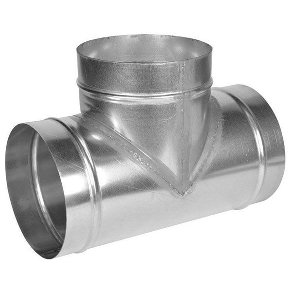 Тройник круглого сечения оц. 0,50 с круглой прямой врезкой Ф160-260/Ф160-100