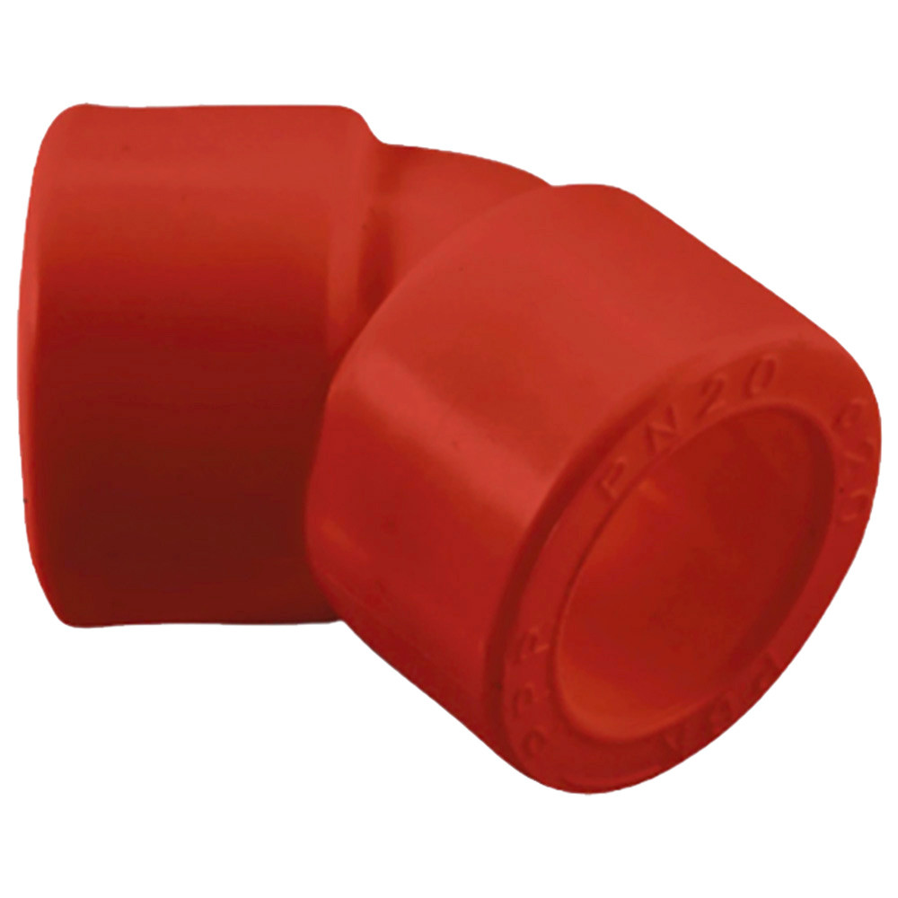 Угольник ПП AntiFire 45гр D40 Red 051115