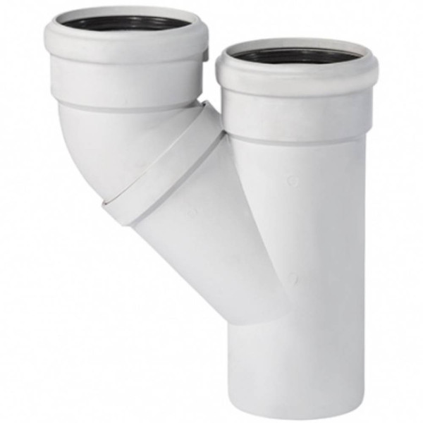 Тройник Ostendorf 100х100 параллельный SKРA бесшумная светло-серая PP-MD