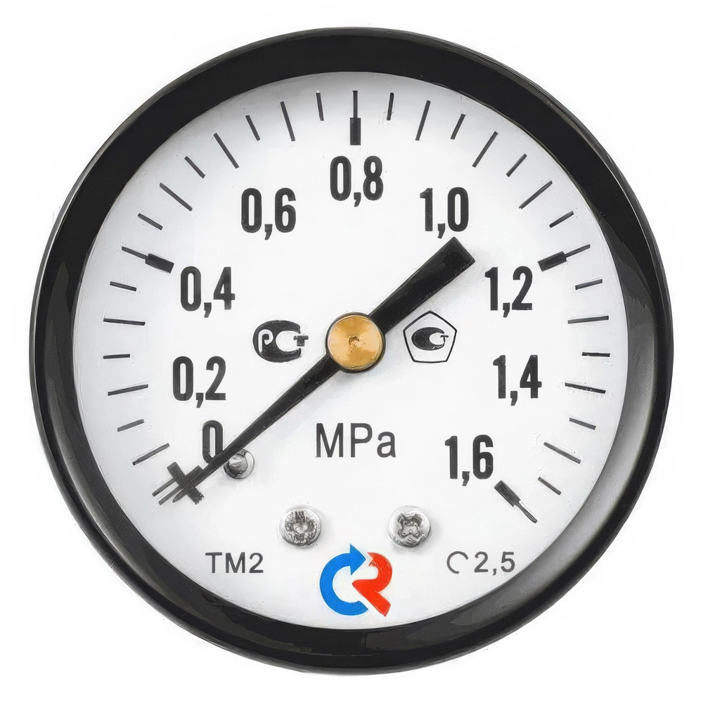 Манометр Росма ТМ-310Т.00 осевой Дк63мм 0-1,0 МПа кл.2,5 G1/4" 00000008922 (011-0749)