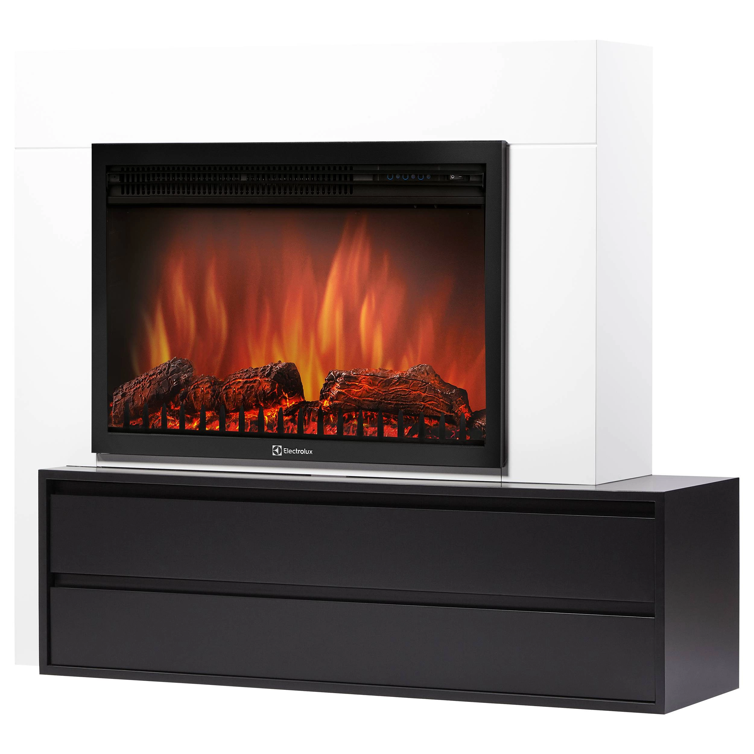 Изображение товара Каминокомплект: Очаг Electrolux EFP/P-3020LS N, портал Combi 30 белый, черный, р/в Изображение товара Каминокомплект: Очаг Electrolux EFP/P-3020LS N, портал Combi 30 белый, черный, р/в