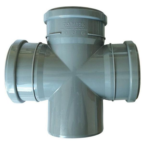 Крестовина Политэк Пайп одноплоскостная 110х110х110/87,5гр. ВК (20)