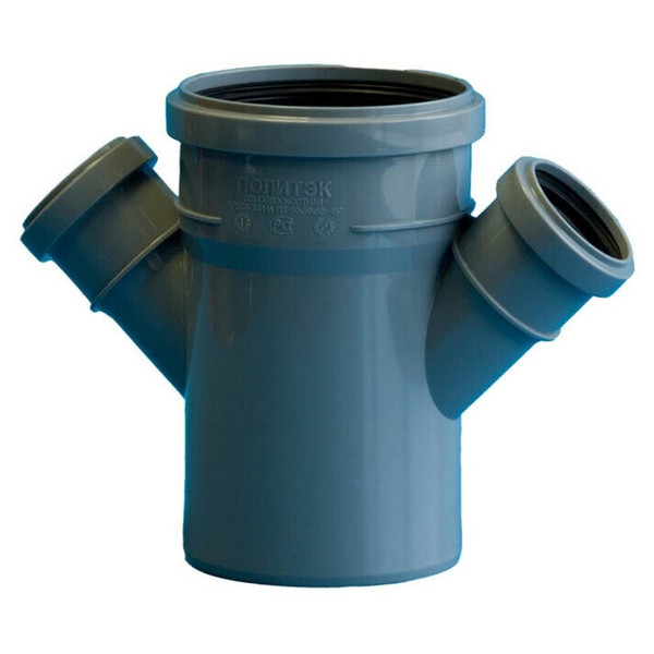 Крестовина Политэк Пайп одноплоскостная 110х50х50/45гр. ВК (40)
