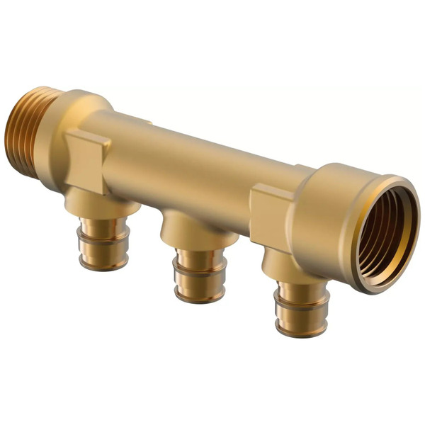 Коллектор DR-латунь 3/4" НР/ВР, 3*16 ц/ц 35мм Uponor (1023028)