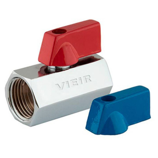 Кран VIEIR мини 1/2" ВВ красные/синие ручки (200/10) VRFF3