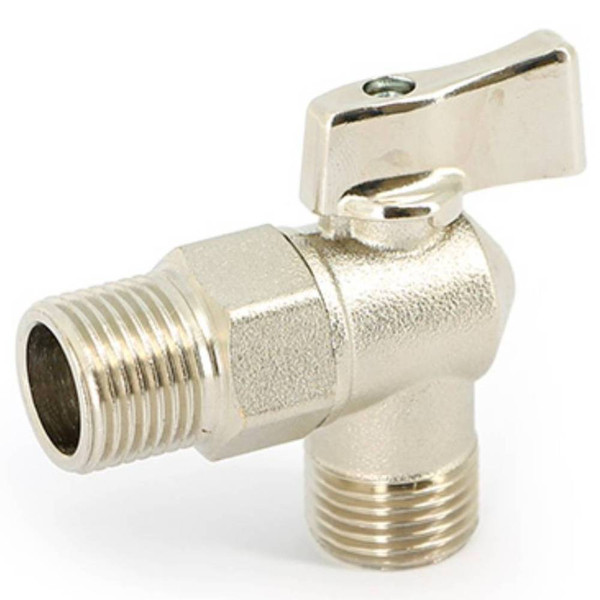 Кран Uni-Fitt Н 1/2" для подключения бачков/смесителей, никелированный