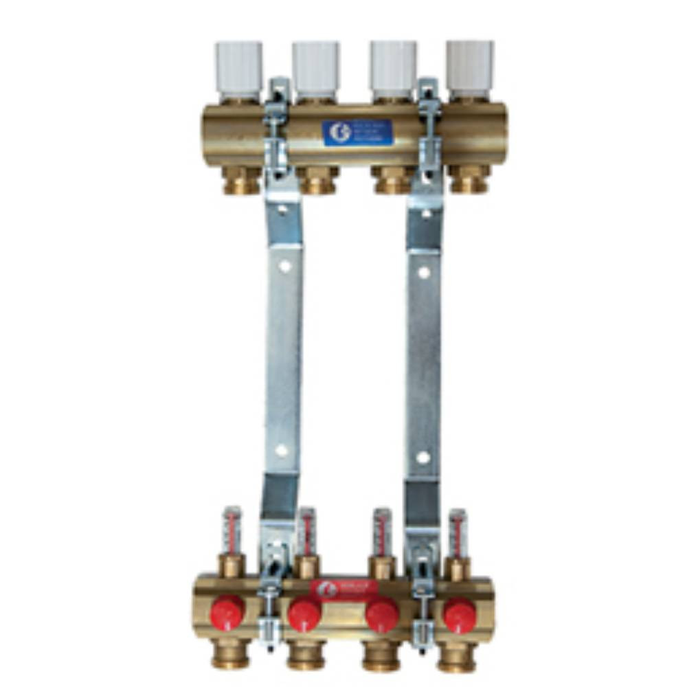 Комплект коллекторного узла Giacomini 1" x 3/4"E /8, R553KY068