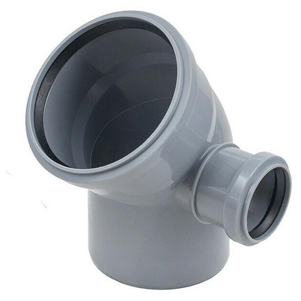 Отвод Политэк Пайп 110х45гр. с выходом 50 правый ВК