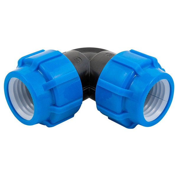 Отвод ПНД компрессионный 90 мм (РФ, уп.3 шт)