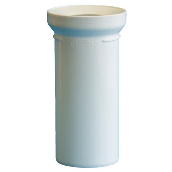 Присоединение к унитазу канализационное110 мм прямое ПОЛИТЭК белое (уп.35 шт)