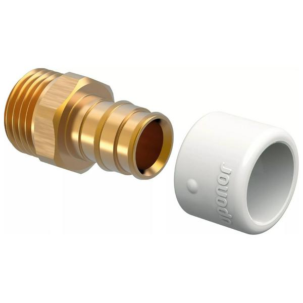 Штуцер латунь НР 18х 1/2" с наружной резьбой (Uponor Q&E) уп. 5 шт (1025830)