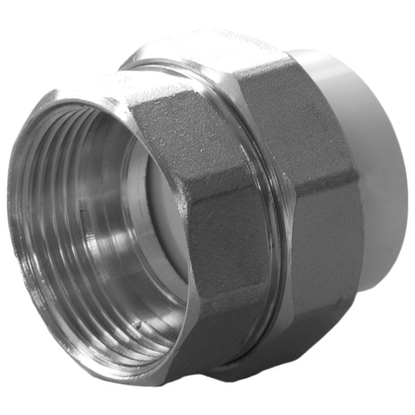 Муфта комбинированная полипропиленовая разъемная PPRC ВР 32х3/4" внутренняя резьба, белая