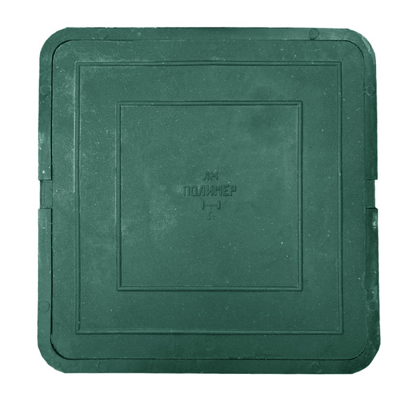 Люк Башполимер квадратный ПП ЛМ(В30) нагрузка до 3 т, зеленый