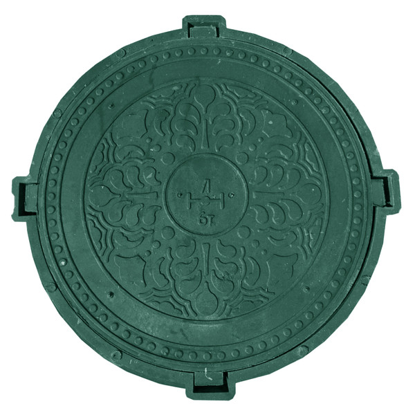 Люк Башполимер тип Л ПП нагрузка до 6 т, зеленый